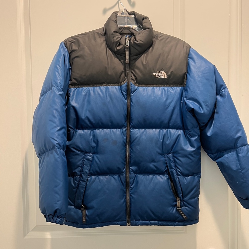The North Face Blue and Black Puffer Jacket